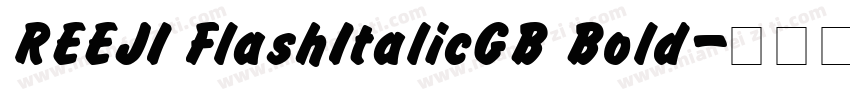 REEJI FlashItalicGB Bold字体转换